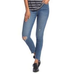 Madewell Curvy High Rise Skinny Jeans Blue Womens Size‎ 27 Distressed Stretch